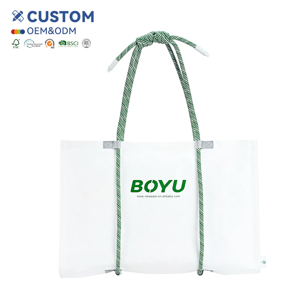 Wholesale Customized Good Quality Handle Shopping Tyvek Tote Bag Light Strong Reusable Shopping Pouch Colorful Screen Beach Bag manufacture