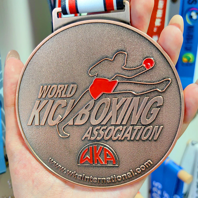 Custom Own Design Metal Sports Medal Enamel Logo for Football Boxing Soccer Wrestling Premium Metal Crafts Medals manufacture