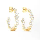 Gold Hoop Earrings Earringshoop Large Hoop Earrings Bohemia Fine Jewelry Large 14 Karat Gold Diamond Hoop Earrings