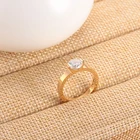 Engagement Rings Diamond Ring New Design Womens Stainless Steel Gold Zircon Jewelry Engagement Rings Diamond Wedding Ring