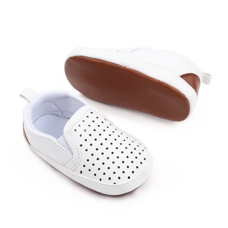 Spring and Summer Infants Shoes Hollowed Out Classic Breathable Leisure Baby Toddler Peas Shoes for 0-1 Years Old Boys and Girls supplier