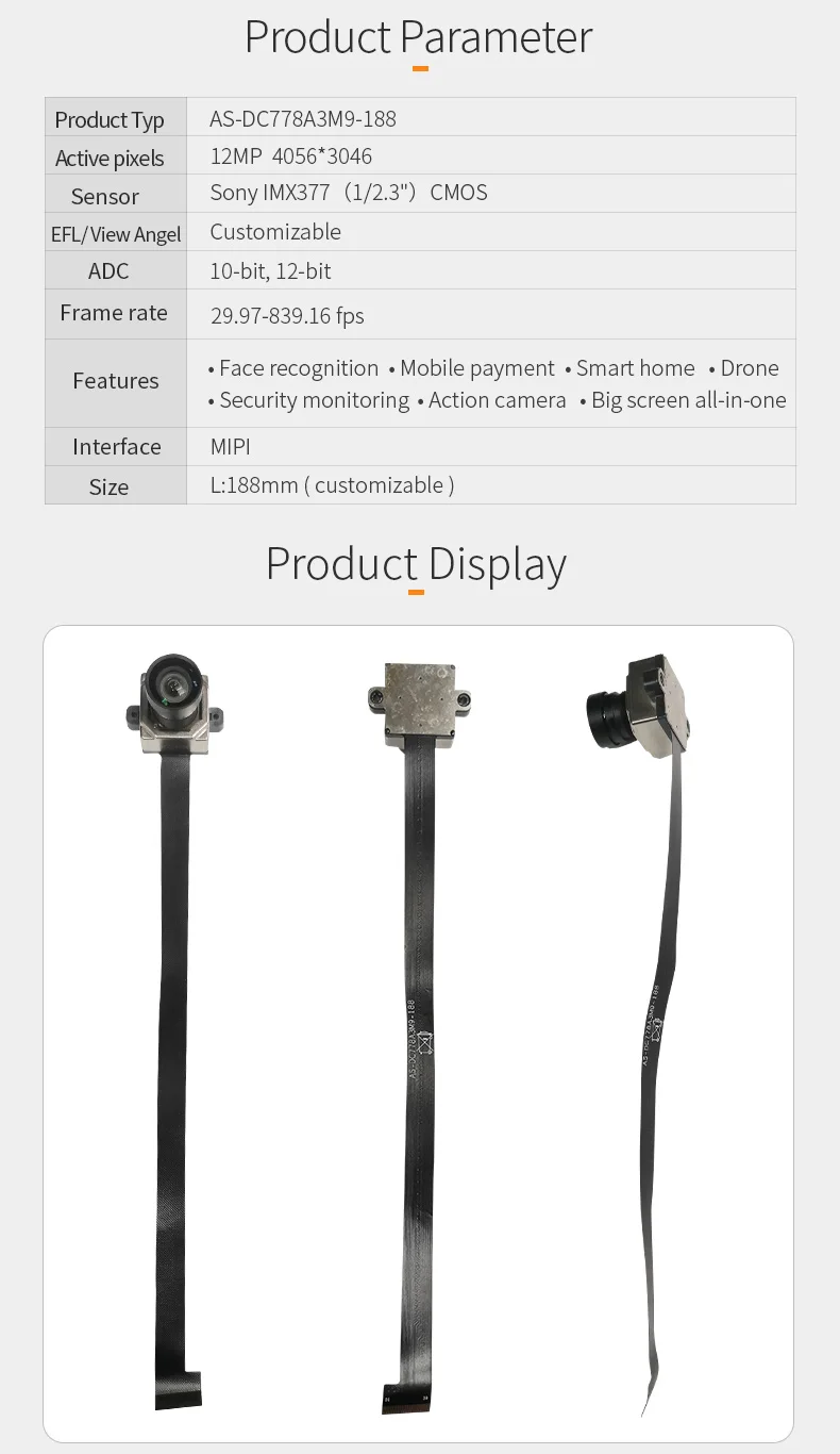 DGZX IMX377 MIPI 4K Cmos for HD Monitoring Equipment Camera Module插图1 DGZX IMX377 MIPI 4K Cmos for HD Monitoring Equipment Camera Module插图1