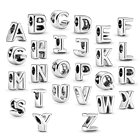 Sterling Wholesales Silver Color 26 Letters Charms Chilps For Bracelet 925 Sterling Silver