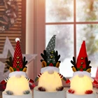 Doll 2021 New Hand Made Christmas Bell Knitted Hat Rudolph Faceless Doll With Lamp