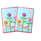Innovative Lovely Pure Hand Made 3 D Effect Button Flower Free Animated Birthday Card With Ribbon