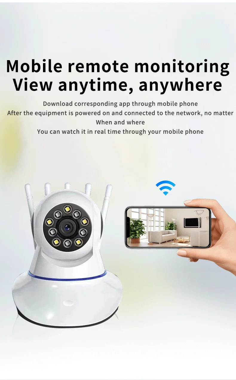 YIIOT 2MP Baby Sleep Camera Ip PTZ Motion Detection Remote Mini Cctv Smart Wifi 1080P Wireless Two-way Audio Pet Baby Camera