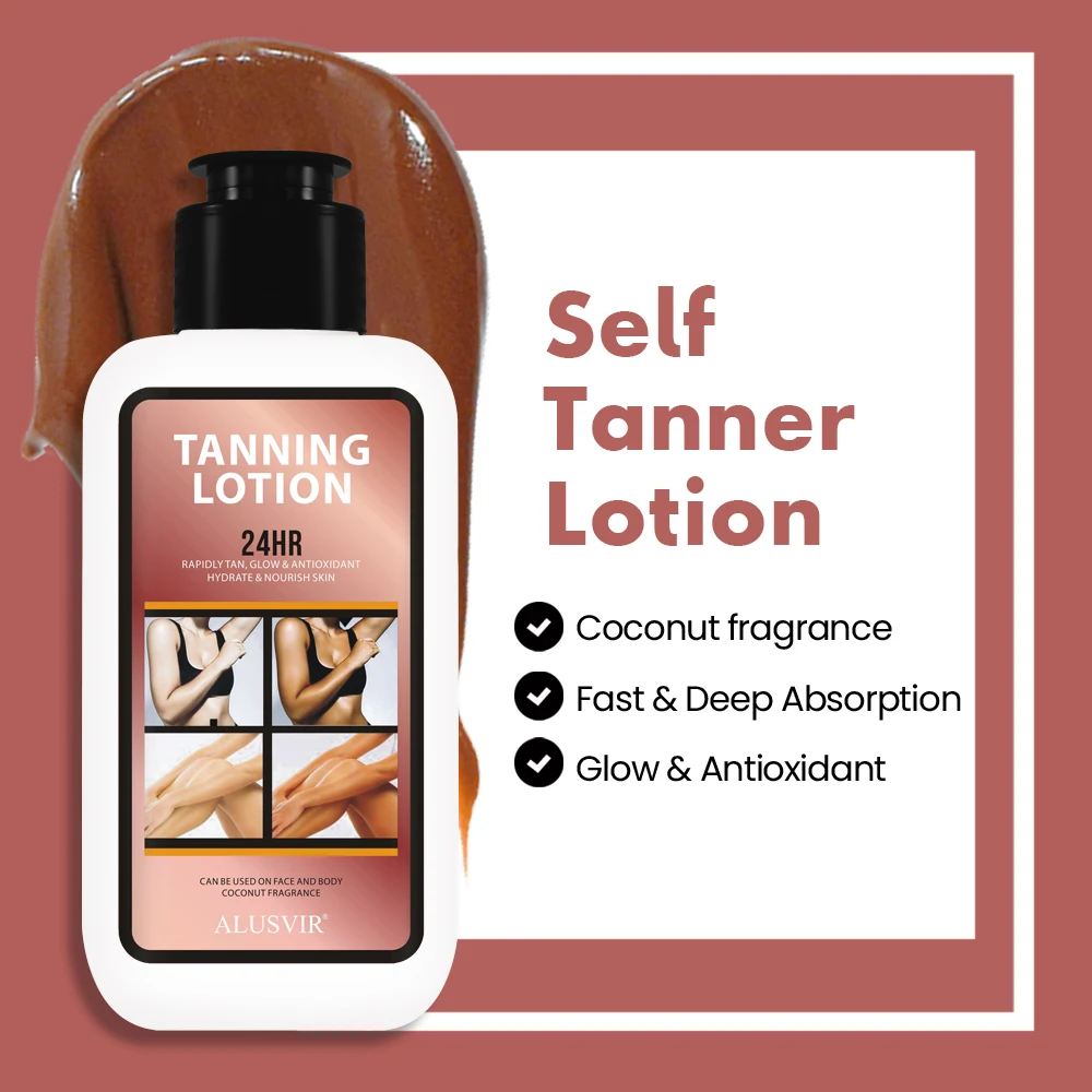 Private Label Natural Tan Oil Bronzer Body Self Tanner Sunless Tanning Oil Lotion Mousse Foam Set