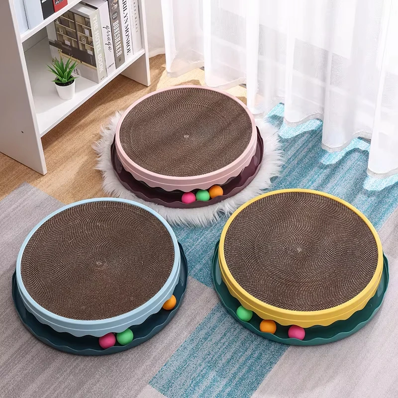 New High Quality Funny Round Cat Toy Interactive Cat Scratching Board Pet Supplies supplier