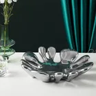 Ceramic Fine Quality Silver Irregular Shape Tableware Fruit Dish Ceramic Dinner Porcelain Plates