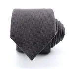 Gray Ties Gentlemen Plain Quality Silk Wool Blend Custom Patterns Gray Suit Matching Mens Office Ties