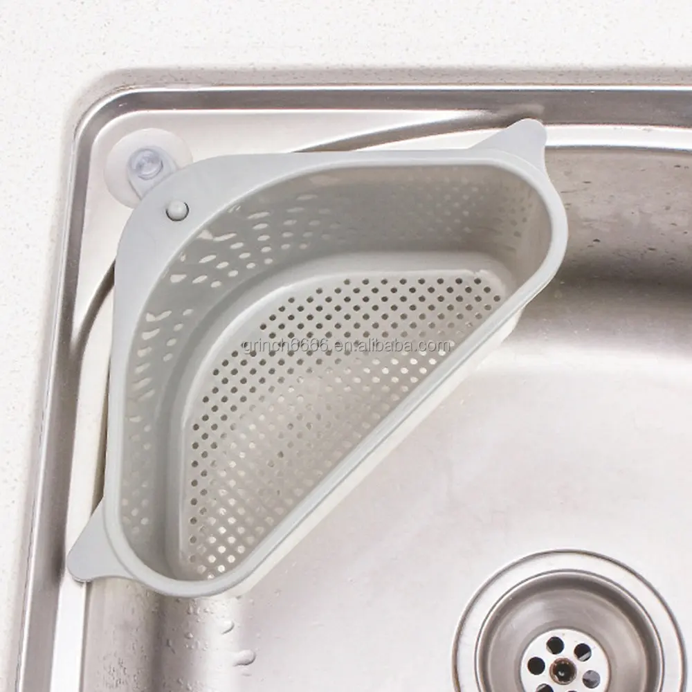 2025 Suction Cup Drain Basket Plastic Storage Holder Multifunctional Drain Shelf
