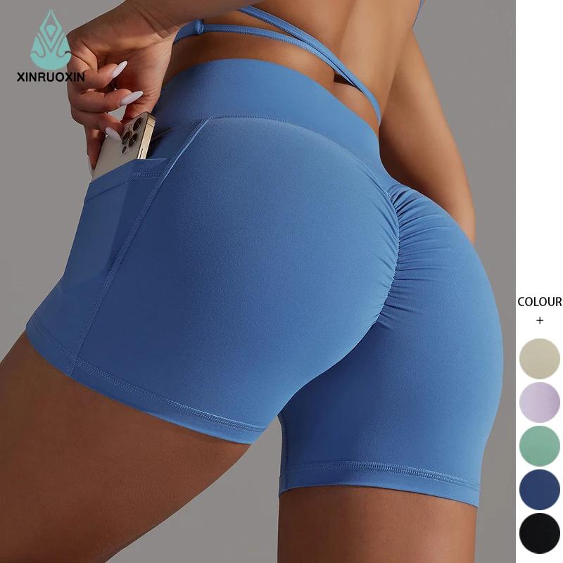 High Quality Accept Custom Designs Custom Logo Yoga Shorts For Women Workout Fitness Gym Wear Clothes Biker Shorts