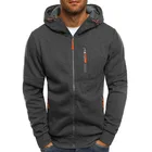 Jacket Hoodie Hoodie Offer Long Sleeve Plush Sweatshirt Standard Full-Zip Multi-Pockets Hoodies Men Jacket