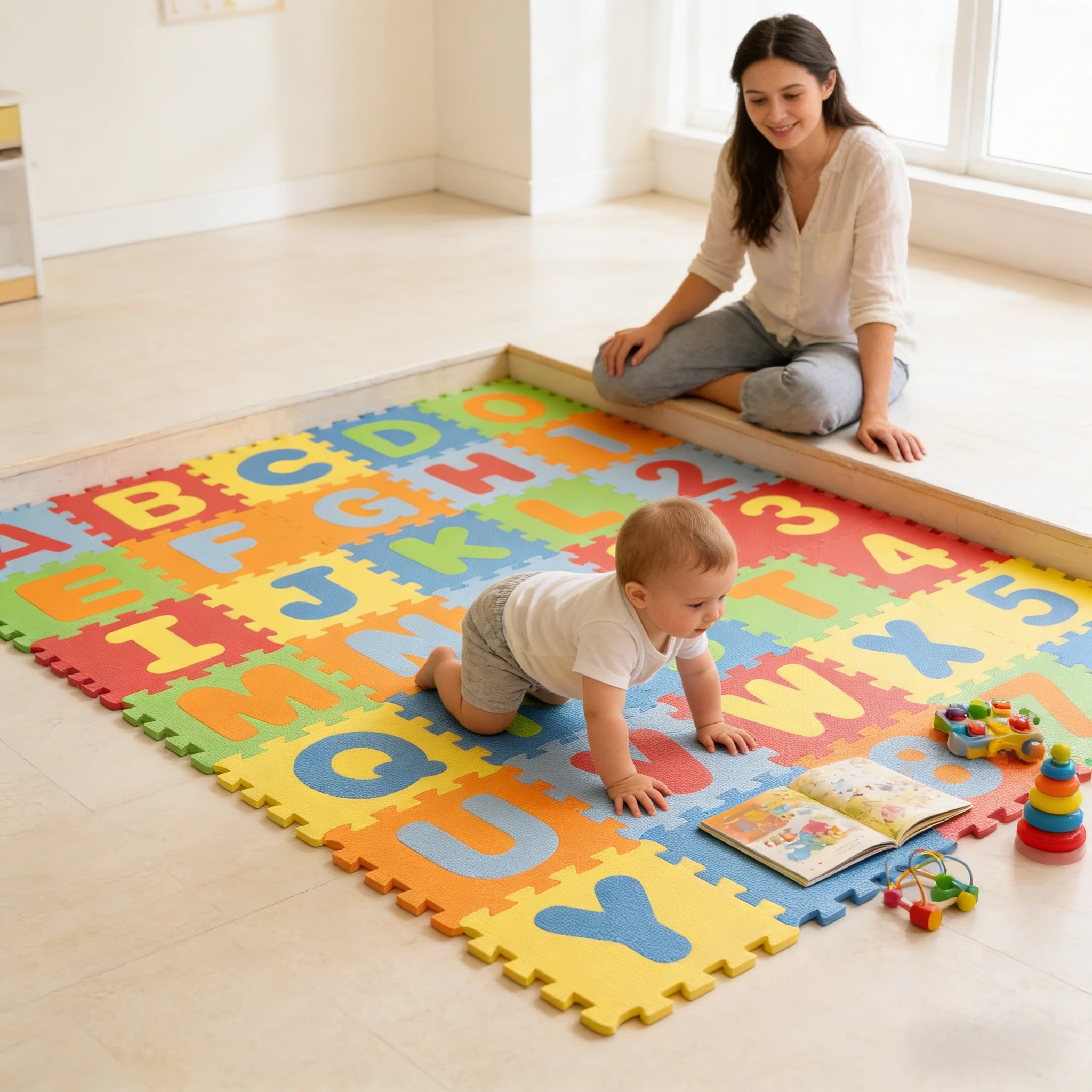 Hydefoam Customized Baby Play Mat Non slip Interlocking Mat Letter Educational Toddlers Eva Foam Children Puzzle Mat supplier