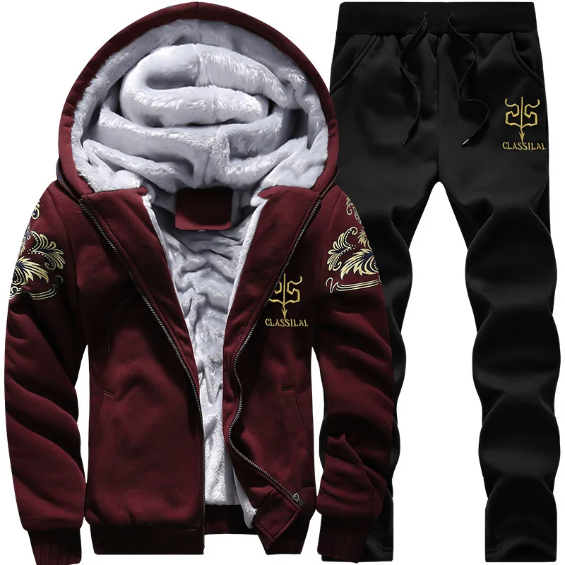 New Men Winter Tracksuits Outfits Casual Tracksuits Warm Clothes Men Two  Piece Fashion Sets - Buy Two Piece Outfits Set,Winter Clothes,Men Tracksuit  Product on Alibaba.com