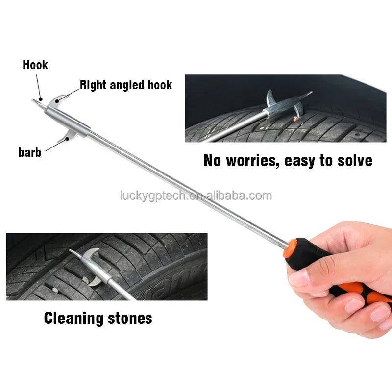 Car Tire Stone Cleaner Stone Cleaning Tool Tire Cleaning Hook Tire Cleaning Tool Stone Hook Repair Accessories