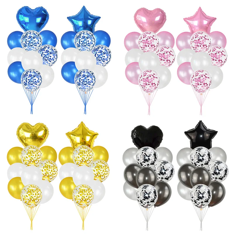 MIX STAR BALLOON HEART Shape Weight Birthday Wedding Baloons Party Decoration