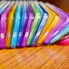 Factory Price Colorful Soft TPU Acrylic Cellphone Case Custom Clear Two-Color Gradient Phone Case