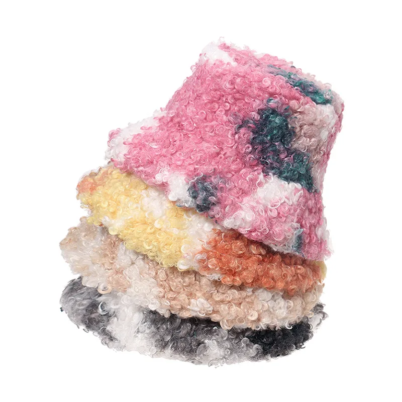 Moda Autunno Inverno Arcobaleno Colorato Cravatta Tintura Cappelli A Secchiello  Peloso Cappelli A Secchiello Peloso Peluche Per Donna - Buy Cappello A  Secchiello Tie Dye,Cappelli A Secchiello In Peluche Per Donna,Cappelli A