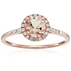 Zircon Popular Graceful 925 Silver Rose Gold Plated Morgan Zircon Material Engagement Ring For Wedding Women