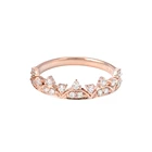 Rose Gold Ring Rings Ring Crown Lady Fashion Rose Gold Couple Ring Female Ring Rings For Teenage Girl