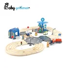 Train New Style Wooden Railway Train Set Z04026D