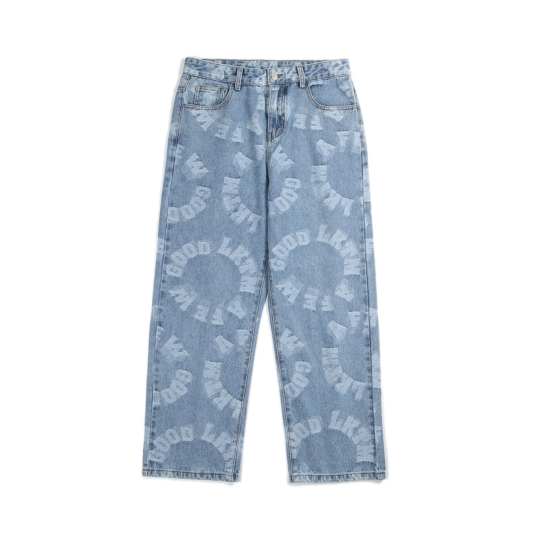 Men Skinny Painted Ripped Jeans 