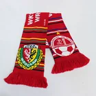 Scarf Hot Sale Acrylic Knit Football Fan Scarf Long Fan Double Side Jacquard Scarf