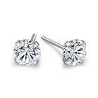 S925 Diamond Earrings S925 Sterling Silver 4 Claw Zircon Korea Single Diamond Bone Nails Earrings Fashion Jewelry