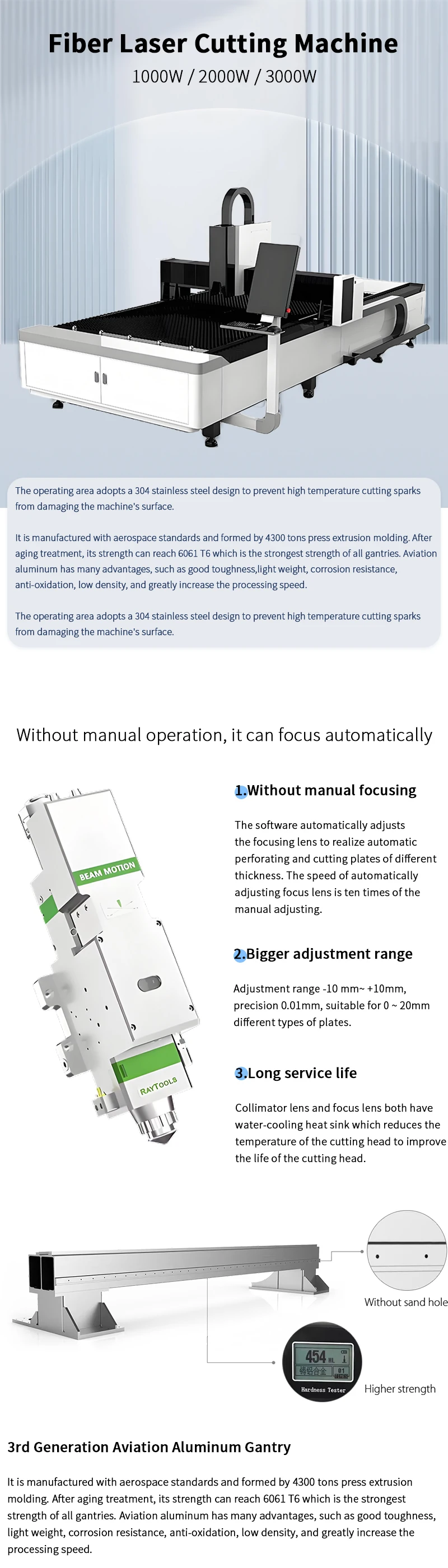 1000W-3000W Fiber Laser Cutting Machine Cypcut Control System for 16mm Carbon Steel Stainless Steel Sheet Metal AI BMP PLT
