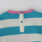 Dress Wholesale Winter Fall Blue White Stripe Sweater Dress With Cat Pattern Jacquard Girl Sweater Dress