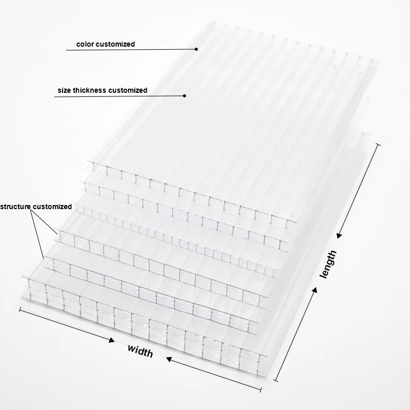 China supplier 6mm 8mm polycarbonate greenhouse roof panels