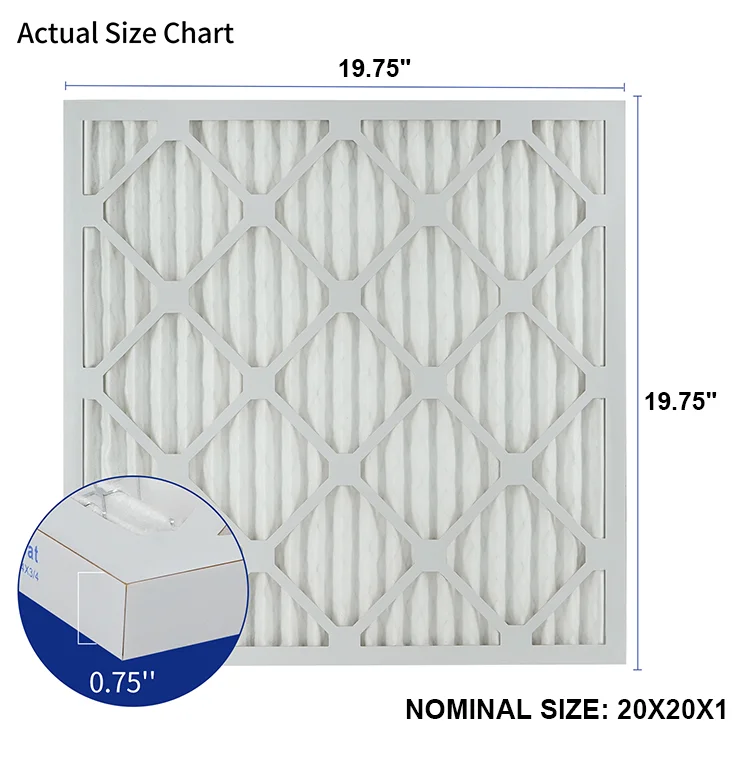 X X Hvac Air Filter Cardboard Pleated Panel Ac Furnace Pre Filter