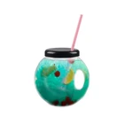 46oz Large Capacity Fish Bowl Cocktail Glass Custom Plastic Cocktail Fish Bowl Cups With Lid