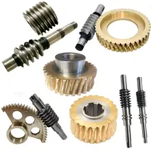 Worm gear machining custom 45 steel copper metal gear reducer worm machining to figure non-standard custom
