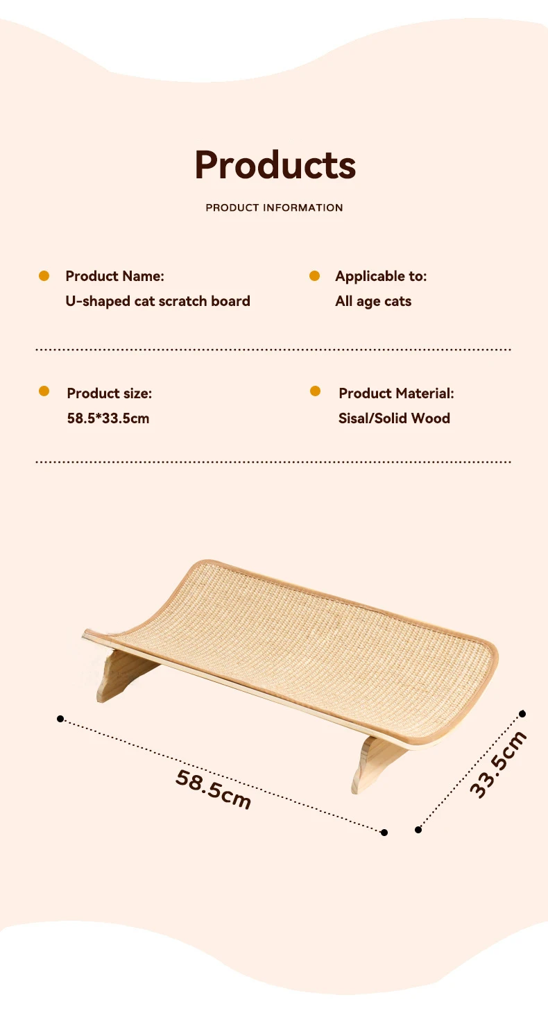 Cat Scratching Board Litter Claw Board No Crumbs Cat Toy Oversized Cat Bed Basin Recliner Chair Sisal Mat details