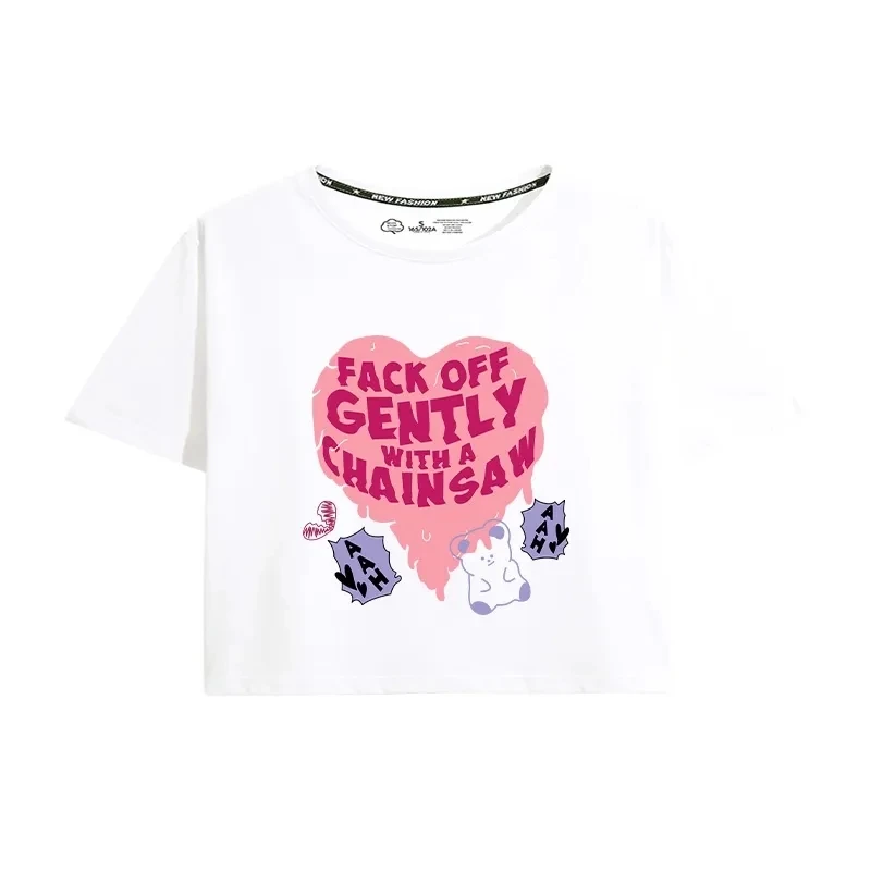 Summer 2024 new Women's 100% cotton fashion trend oversized printed women's T-shirt wholesale