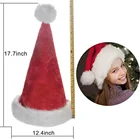Christmas New Hot Santa Hat Christmas With Comfort Lining Plush Brim
