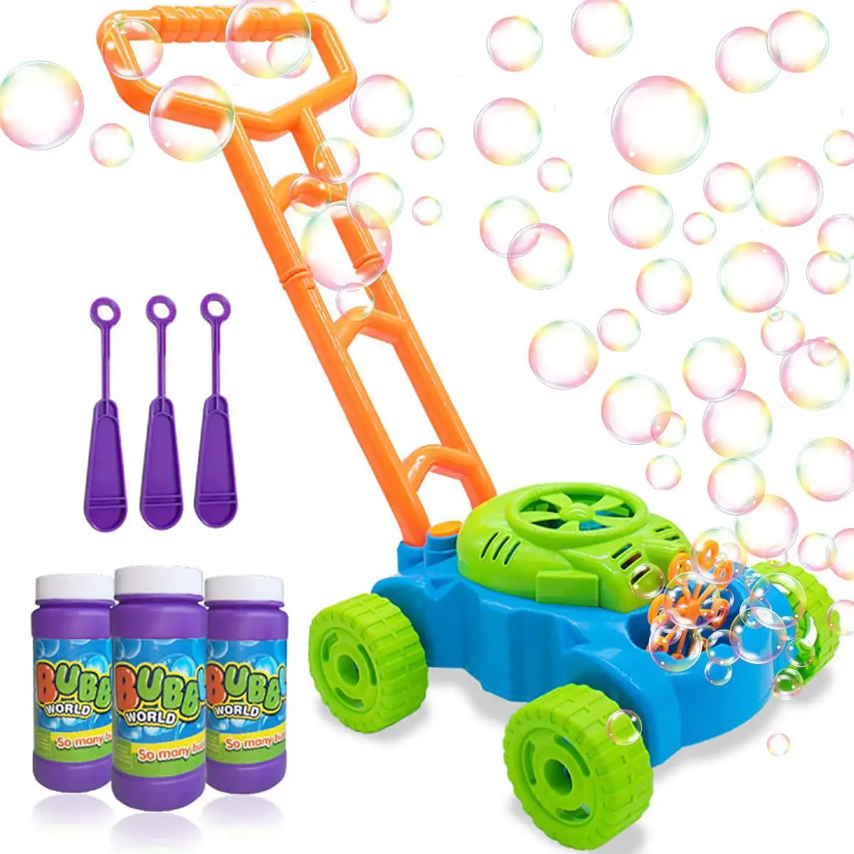 Hot Selling Outdoor Interactive Children's Toys Electric Hand-Push Bubble Machine Beautiful Bubble Blowing  Machine Parents