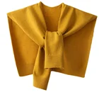 Shawl Autumn/Winter Light Luxury Soft Waxy Pure Colour Womens Versaile Wool Shawl