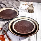 Porcelain Bowl Popular Environmental Protection Brown Beige Antique Round Porcelain Bowl