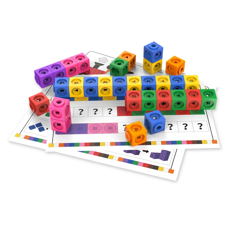 Math puzzles match stacking blocks game baby activity cube educational toys