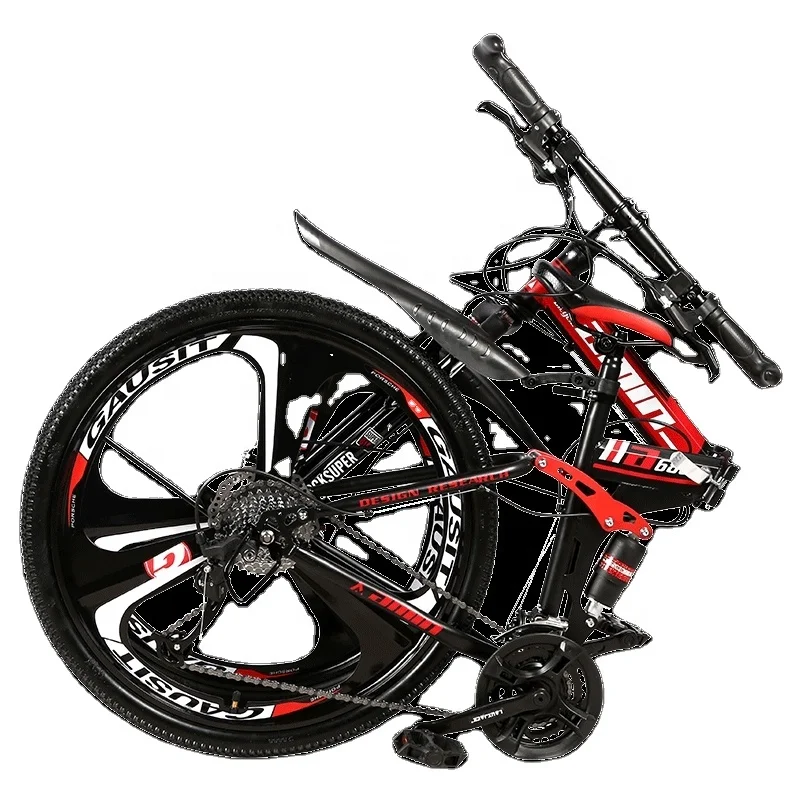 Factory direct stock bicycle 26 inch 21/24/27 speed double disc brake folding mountain bike bikes for man bicycle
