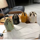 Purse 2021 Wholesale Cute Splice Pu Chain Purse Crossbody Women Luxury Bucket Bag Handbags With Drawstring