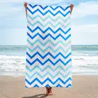 Designer Towel Eco-friendly Summer Large Custom Printed Designer Microfibre Sand Proof Beach Towel Striped