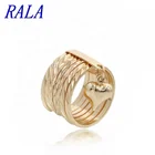 Gold Ring RALA 2021 Classic Style 18K Gold Plated Ring Religious Heart Ring Women's Charm Ring