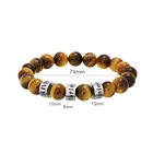Stone Natural Gemstone Beaded Stretch Diy Stainless Steel Custom Logo 10Mm Yellow Tiger Eye Stone Bracelet