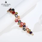 Stone YH10004 Italina Luxury Designers Precious Semi Stone Brass Bracelet For Women Jewelry