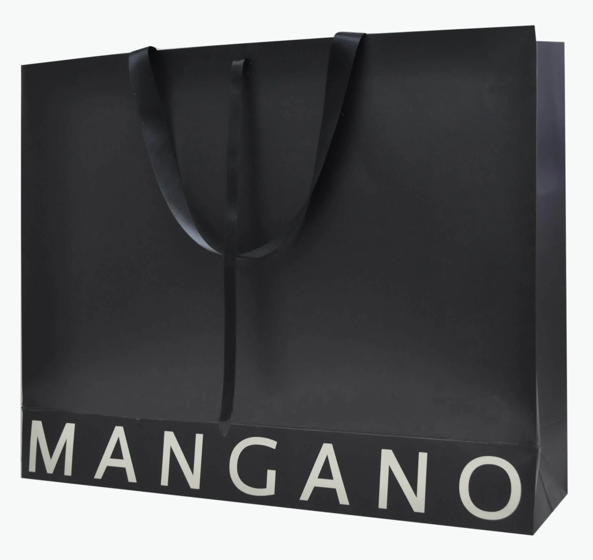 high quality luxury custom black paper bag/die cut handle paper