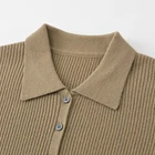 Women New Arrival V-neck Women Clothing Belted Button Slim Fit Knitted Dress